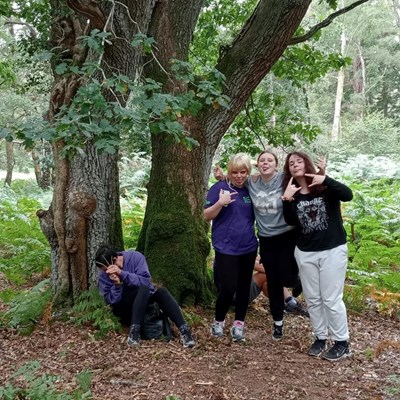 Spending time in nature helps the young carers decompress