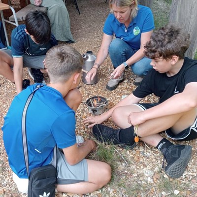 Spending time in nature helps the young carers decompress