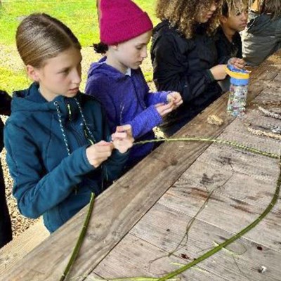 Building shelters from branches 