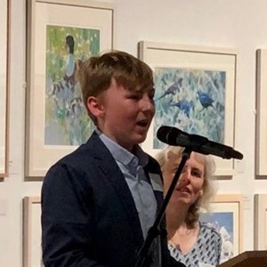 Louis Driver collecting the Marsh Award